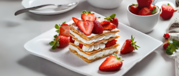 Mille-feuille Dessert with Strawberries