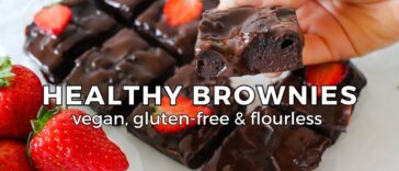 5 ingredient Healthy Brownies (Vegan, Flourless & Gluten free Brownie Recipe)