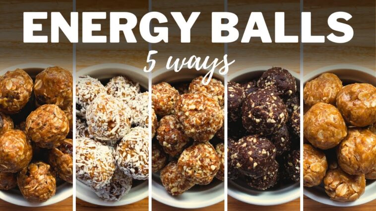 NO-BAKE ENERGY BALLS » 5 Flavours for Healthy Breakfast or Snacks | 2 Easy Methods with Oats & Dates